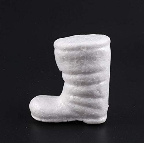 Ongонгџијуан 40 парчиња моделирање полистирен стиропор за Божиќни чизми облик бел занает за DIY Божиќ