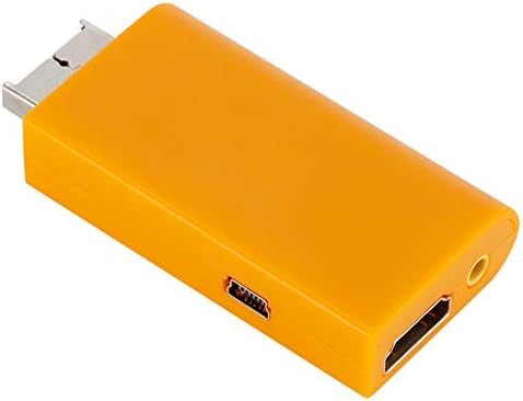 Fansipro PS1/PS2 До HDMI Конвертор Адаптер Со Аналогни Аудио Излез Мини Преносни, 2.8 * 1.4 * 0.5 Портокалова