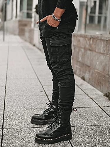 Улична облека хип хоп карго џогери панталони за мажи тексас комбинезони спортови стапала Харлан обични панталони