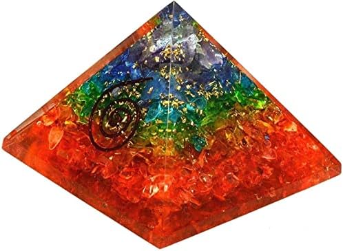 ПВС трговци Седум чакра оргони пирамида - 7 чакра оргонит пирамида заздравување на енергијата кристали и камења заштита од