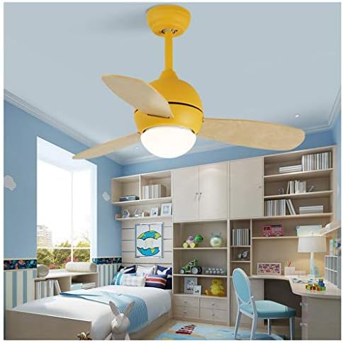 Фан на таванот на хигох со светла, LED таванот вентилатор светло модерна боја детска соба спална соба за дневна соба уметност вентилатор