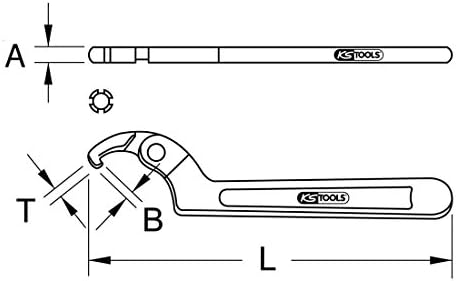 KS Tools 963.8207 Бронзеплус вртење на главата на главата на главата Ø115-170 мм, една големина, јасна