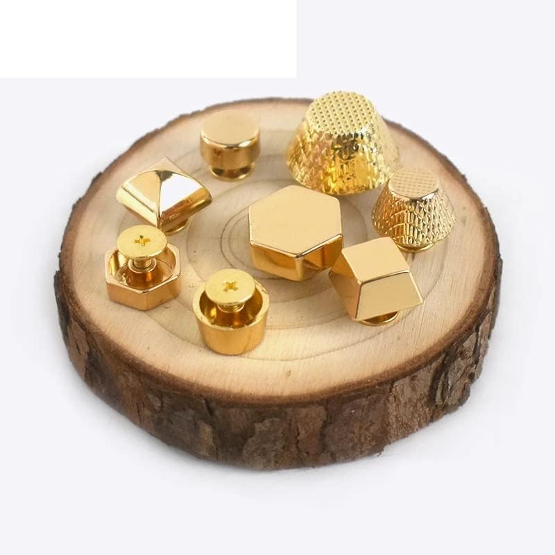 FZZDP златни торби хардвер додатоци Метални столпчиња копче за завртки за завртки за завртки за дното декор на закопки нокти кожа