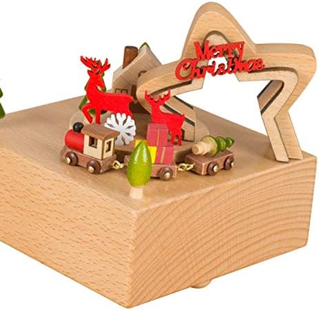 XJJZS Музички кутија рингишпил музички кутии дрвени музички кутии занаети ретро роденденски подарок гроздобер домашна декорација бука музичка