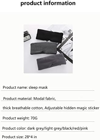 Маска за очи за спиење на мажите, маска за модална памучна маска за дишење затемнување погоден за патување спиење 3-пакет, 01