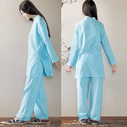KSUA жени Таи Чи униформа Зен Медитација костум кинески памук за облека од кунг фу, памук