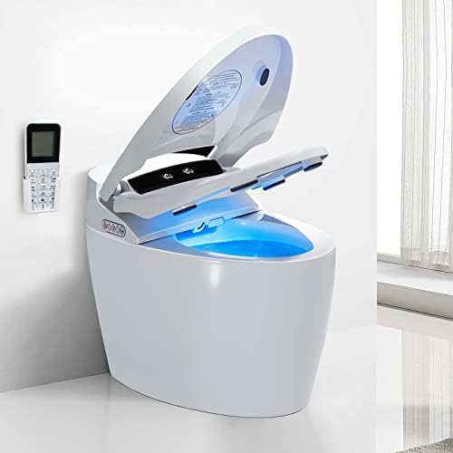 Ldian паметен тоалет со безжичен далечински управувач, еднократно интелигентно седиште со мијалник со загреано, автоматско олепување,