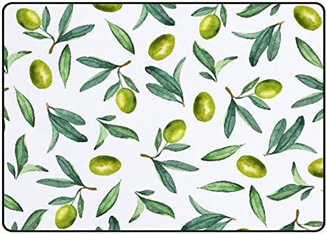 Ползи во затворен тепих игра душек зелена маслинка за дневна соба спална соба едукативна расадник под подрачје килими 80х58in