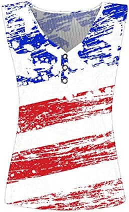 Денот на женската независност на резервоарот врвен летен одмор против вратот на вратот плетена печатена маица ретро спандекс долг