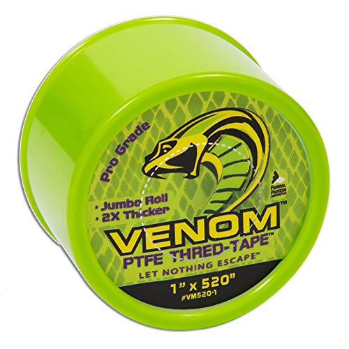 Gasoila Venom Ptfe Thred-Tape, 1 ширина x 520 должина, универзална лента за навој PTFE, VM520-1, бело