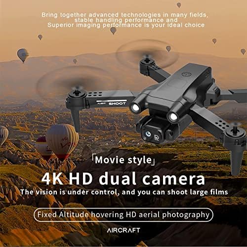 Zottel Детски UAV, FPV видео во реално време RC Quadrotor Helicopter со HD камера, подарок за играчки за возрасни за почетници,
