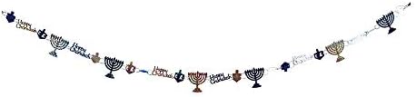 Rуал Лајт Ханука Гарланд-Чанука Еврејски Празник Партија Украси Банер Сина &засилувач; Бела Прослава Декор Централен Дел Ханука