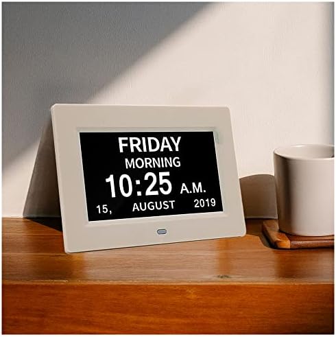 3 бои Екстра голем нарушен вид Дигитален часовник со ден и датум за постари календари Ден часовник Автоматски затемнет часовник со не-залепен
