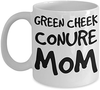 Зелен образ Корут мама кригла - бела чаша кафе со керамички чај 11oz - Совршена за патување и подароци