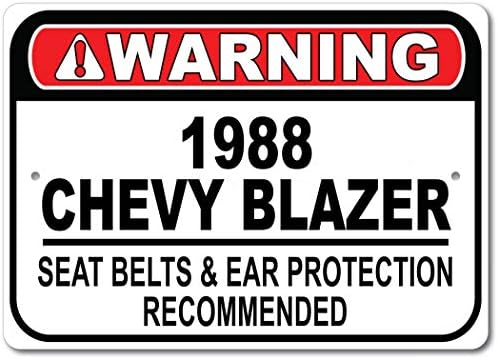 1988 88 Чеви Блејзер Безбедносен Појас Препорача Брз Автомобилски Знак, Знак За Метална Гаража, Ѕиден Декор, Знак ЗА Гм Автомобил -