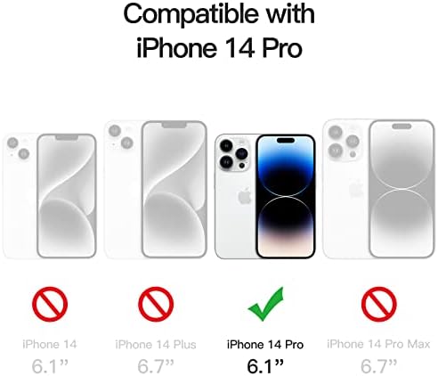 Џетех Ултра Тенок Случај за iPhone 14 Pro 6.1-Инчен, Капак На Објективот На Фотоапаратот Целосна Заштита, Лесен Мат Финиш Пп Тврд Минималистички