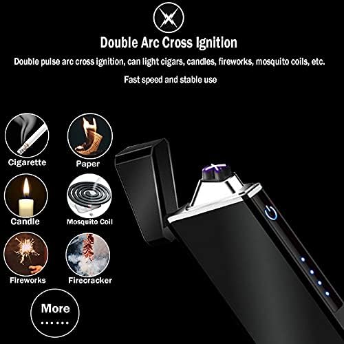Arc Electric Lighter USB Електронски запалки за полнење на ветерници без запаметен бутан, без свеќа, запалка за оган, BBQ, кампување,