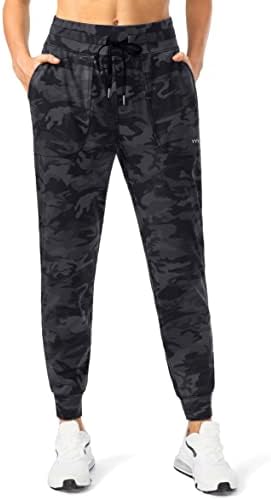 Pantsенски џогерски панталони со високи тренинзи со високи половини за жени со џогирање на меки атлетски џогирање со длабоки џебови