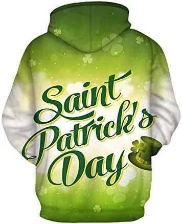 Ден на Сент Патрикс, дуксери за машки ирски врвови, пулвер, маичка со маичка со лекови, врвови со џемпери со долги ракави, дуксери