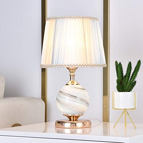 Ламби за маса на Атај, стаклена ламба, топла романтична биро за ламба, бакарна основа за кревет, ламба за заштеда на енергија за