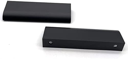 Сантуси 3,78-инчен црно монтирање на прсти за влечење на модерната алуминиумска легура скриена вдлабнатина рачка на вратата