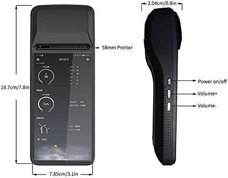 N/A 5,0 инчен рачен PDA POS терминален терминален печатач за терминални прием 58мм Android 7.0 Поддршка 3G BT GPS OTG 1D/2D скенирање