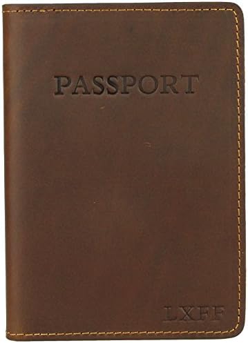 Кожен Носителот Пасош Покритие Случај Патување Паричник-За Мажи &засилувач; Жените-ретро браун