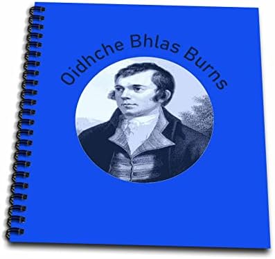 3drose Robbie Burns - Oidhche Bhlas горе галски текст во сина боја - цртање книги