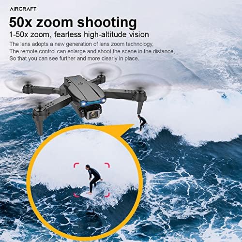 STSEEACE преклопен дрон со двојна камера од 4K HD, мини воздушна фотографија UAV со WiFi FPV, еден клуч враќање, паметно следење, играчки