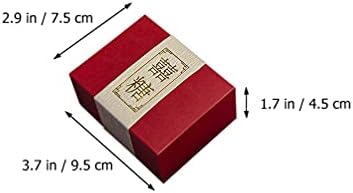 Амосфун 15 парчиња Кинеска Кутија За Свадбени Бонбони Црвени Фаворизира Третирајте Кутии Чоколадни Слатки Торбичка За Завиткување За Свадбена