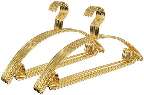 Златна метална облека закачалка 20 пакувања 16,2 '' розово злато метална жица од костум за облека за облека за домашна облека
