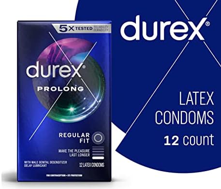 Дурекс Пролонгирајте го климаксот Контрола на латекс кондоми-12 броење