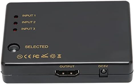 HDMI Прекинувач,4k HDMI Прекинувач 3 Влез 1 Излез,HD Видео Прекинувач Конвертор Со Далечински Управувач, HDMI Прекинувач Аудио