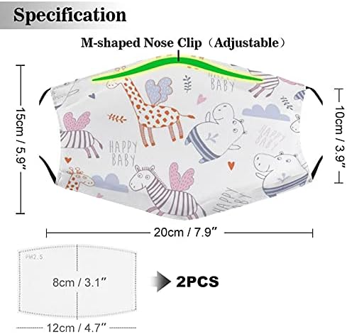 Моден безбедносна облека За Повеќекратна Употреба маски За перење Прашина Навлаки За Уста Печатење Геометриски Жирафа Цртан Филм Животински