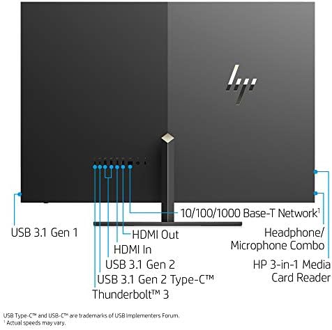 HP Завист 32 Се-Во-Едно Компјутер, 9-Ти Генерал Intel Core I7-9700 Процесор, 4k UHD Монитор, NVIDIA GeForce GTX 1650 Графика, 16 GB