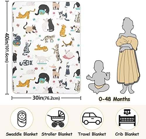 Swено ќебе различни мачки претставува памучно ќебе за новороденчиња, примање ќебе, лесен меко залепен ќебе за креветчето, шетач, расадници