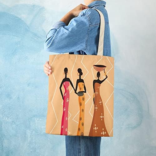 Убави африкански жени платно торбичка торба за еднократна употреба на намирници за намирници со чанти