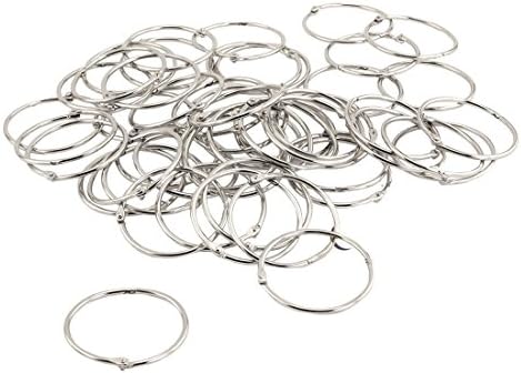 Прстени за книги со производи Hygloss - 2 инчи сребрени челични метални врзивачки прстени, 250 пакувања во корпа за контра -приказ