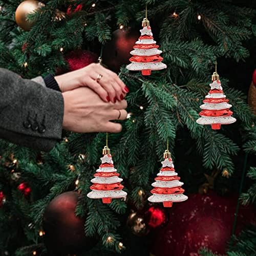 Божиќна топка во форма на новогодишно декорација на новогодишни реквизити Божиќно приврзоци пластична топка насликана елка за елка