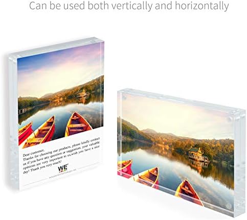 NC акрилна рамка за слика 3.5x5 чиста двострана магнетна слика рамка за десктоп дисплеј со фото рамка Поддршка за поддршка Најдобар