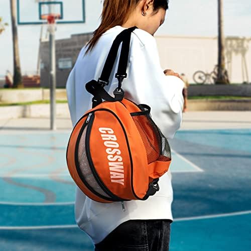 Кошаркарска торба Walbest со 2 џебови од мрежа, одвојување прилагодлива лента за рамо од страна на кошаркарска торба, преносен фудбалски