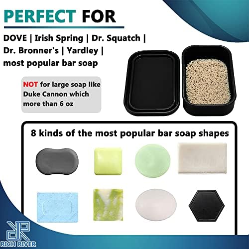 Доказ за протекување на протекување на држач за сапун со капаче, контејнер со силиконски сапун отпорен на Shatter и отпорен