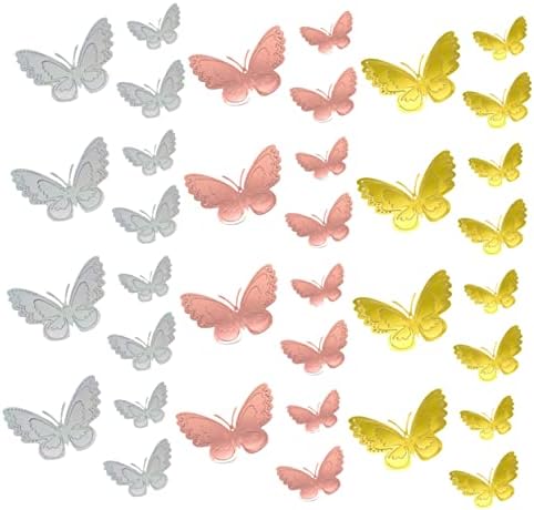Јардве 180 Парчиња Декоративна Декорација На Налепници За Пеперутки За Домашни Декорации пара Салас Де Каса Украси За Торта За