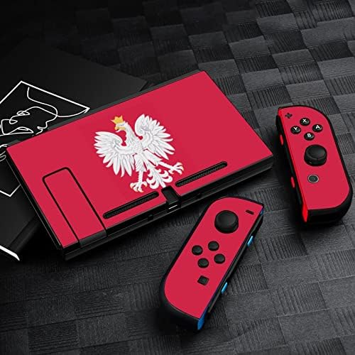 Полска Национален амблем за заштита на налепници на налепници за игри на налепници на кожата на кожата, Комплетна обвивка Компатибилна за Nintendo Switch за Switch