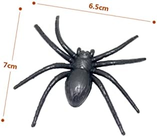Nolitoy пластични пајаци 8 парчиња пајаци реквизити гума за Ноќта на вештерките шега шеги за практична реална забава пластични пајаци