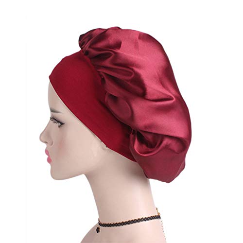Silk Bounnet Satin Bonnet, хаутки за коса за кадрава коса што спијат за црни жени сатенско капаче за спиење, свилена хауба со
