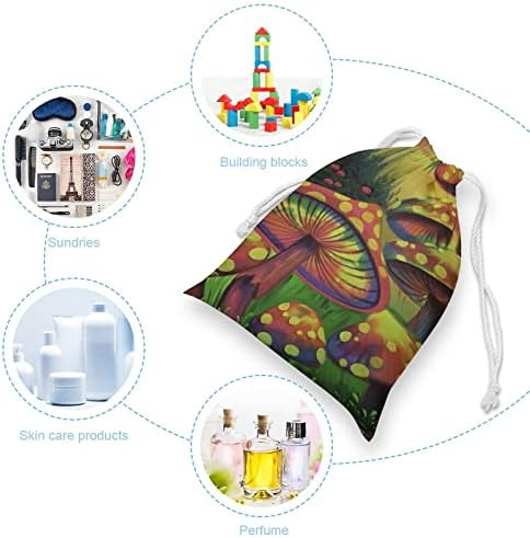 Магија Иридентни Печурки Платно Чанта За Складирање Торба За Влечење За Повеќекратна Употреба Торбичка Торбичка Торба За Намирници За Домашно