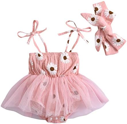 Бебе девојче ромпер цветен застој на ракави фустан новороденче летна облека летна облека