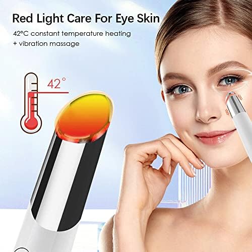Yiylunneo Електричен масажер за очите LED фотонска терапија за очите на кожата на очите на кожата, староста брчка, темна кружна нега, вибрација