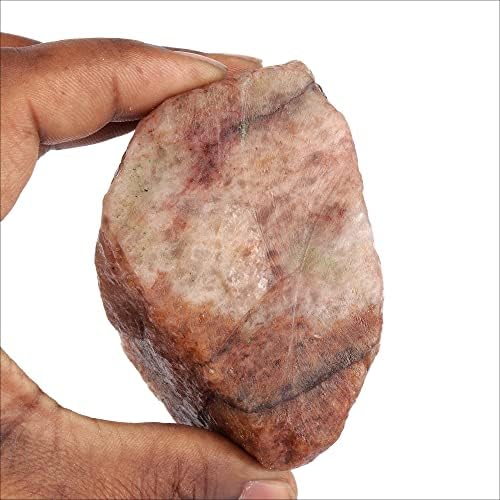 GemHub Natural Pink Jade 1984.65 Ct. Сертифициран лековит кристал суров груб лабав скапоцен камен